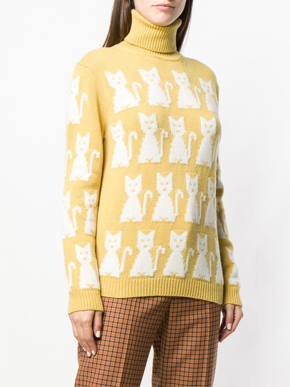 kitten-intarsia sweater - 3