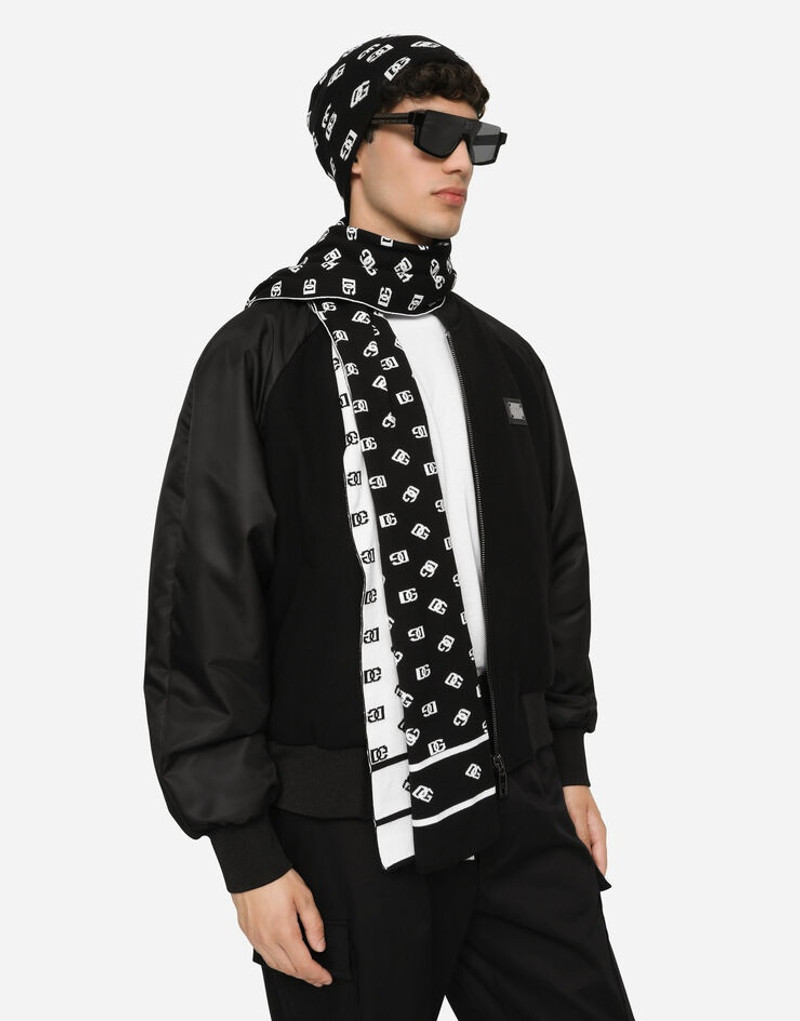 Dolce & Gabbana Jacquard knit scarf with DG Monogram outlook