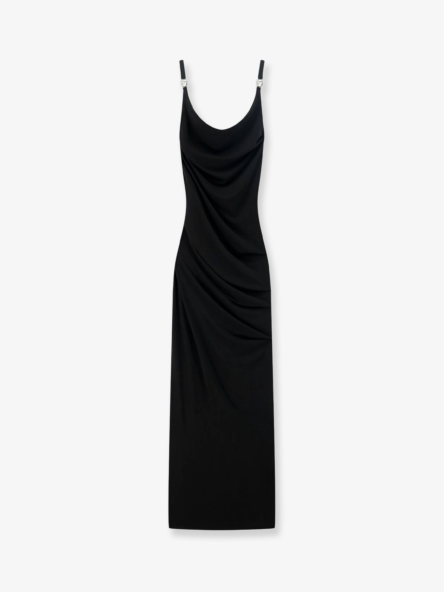 STRETCH FABRIC LONG DRESS - 1