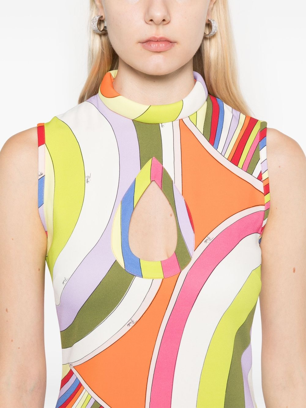 Iride-print mini dress - 5