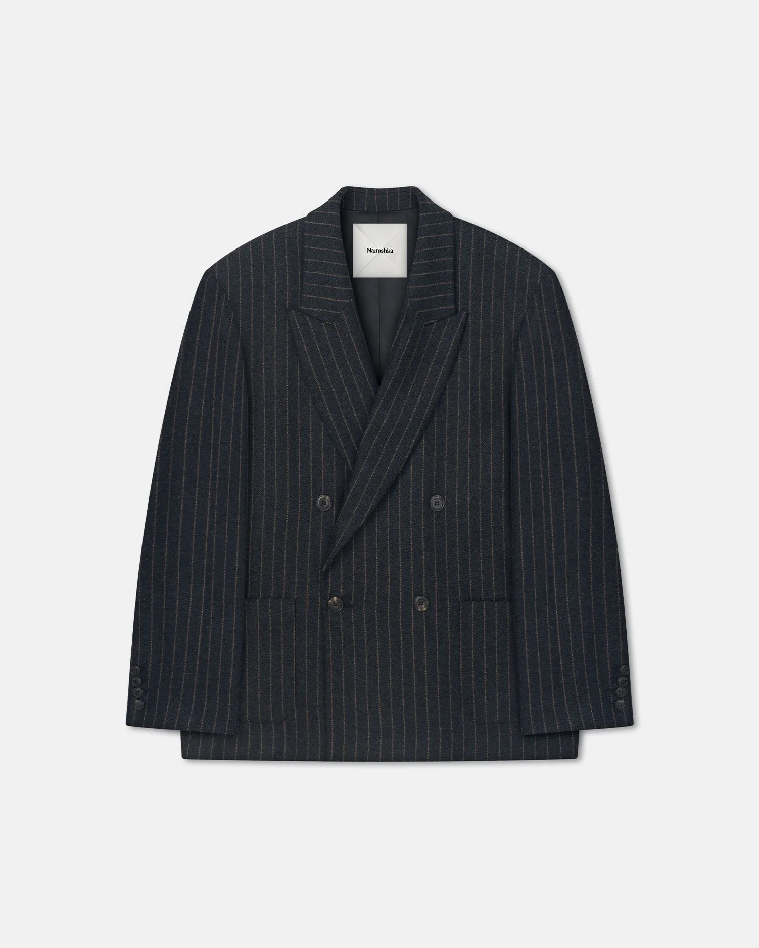 Double-Breasted Wool Blazer - 1