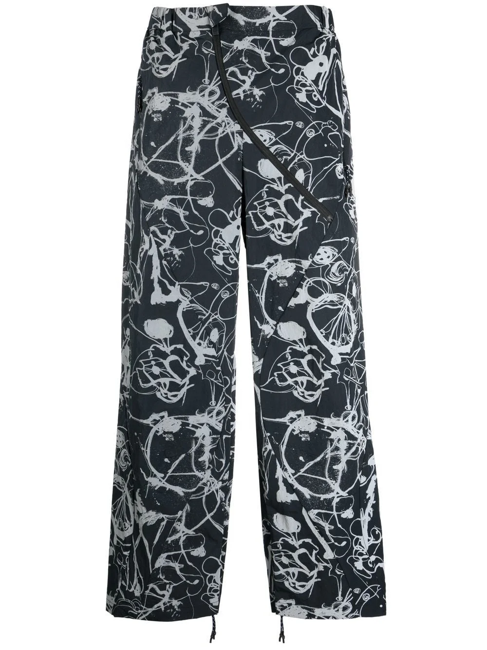 ABSTRACT-PRINT STRAIGHT-LEG TROUSERS - 1