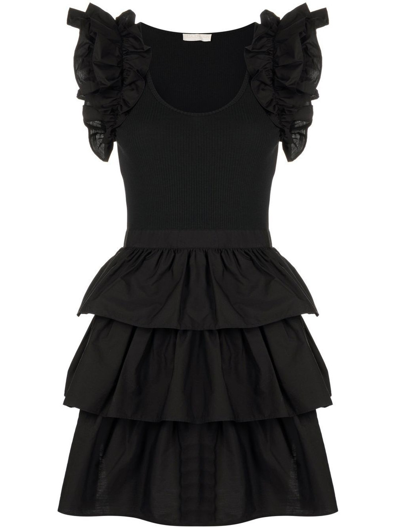ruffle-trim T-shirt dress 1