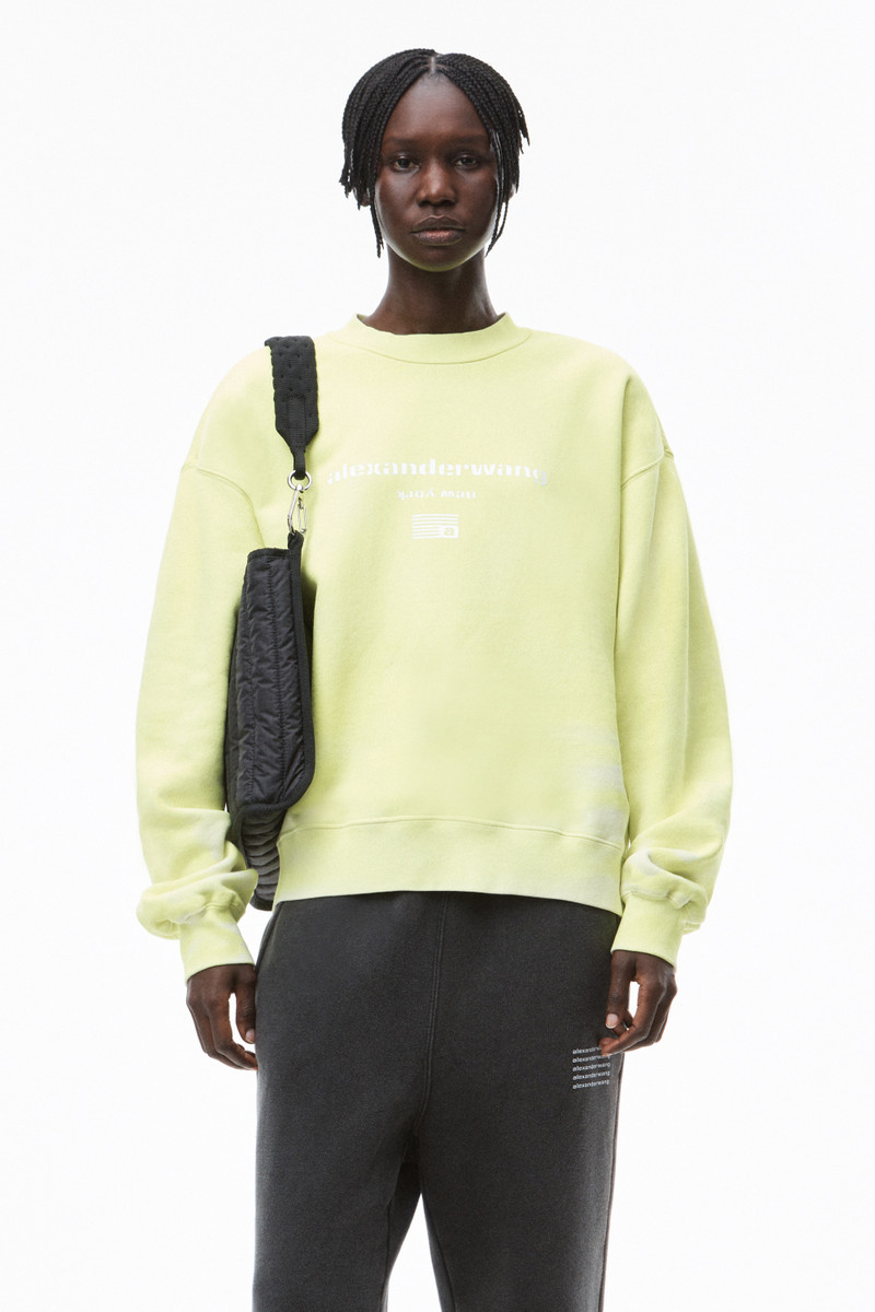 Alexander Wang GARMENT DYED SWEATSHIRT IN TERRY outlook