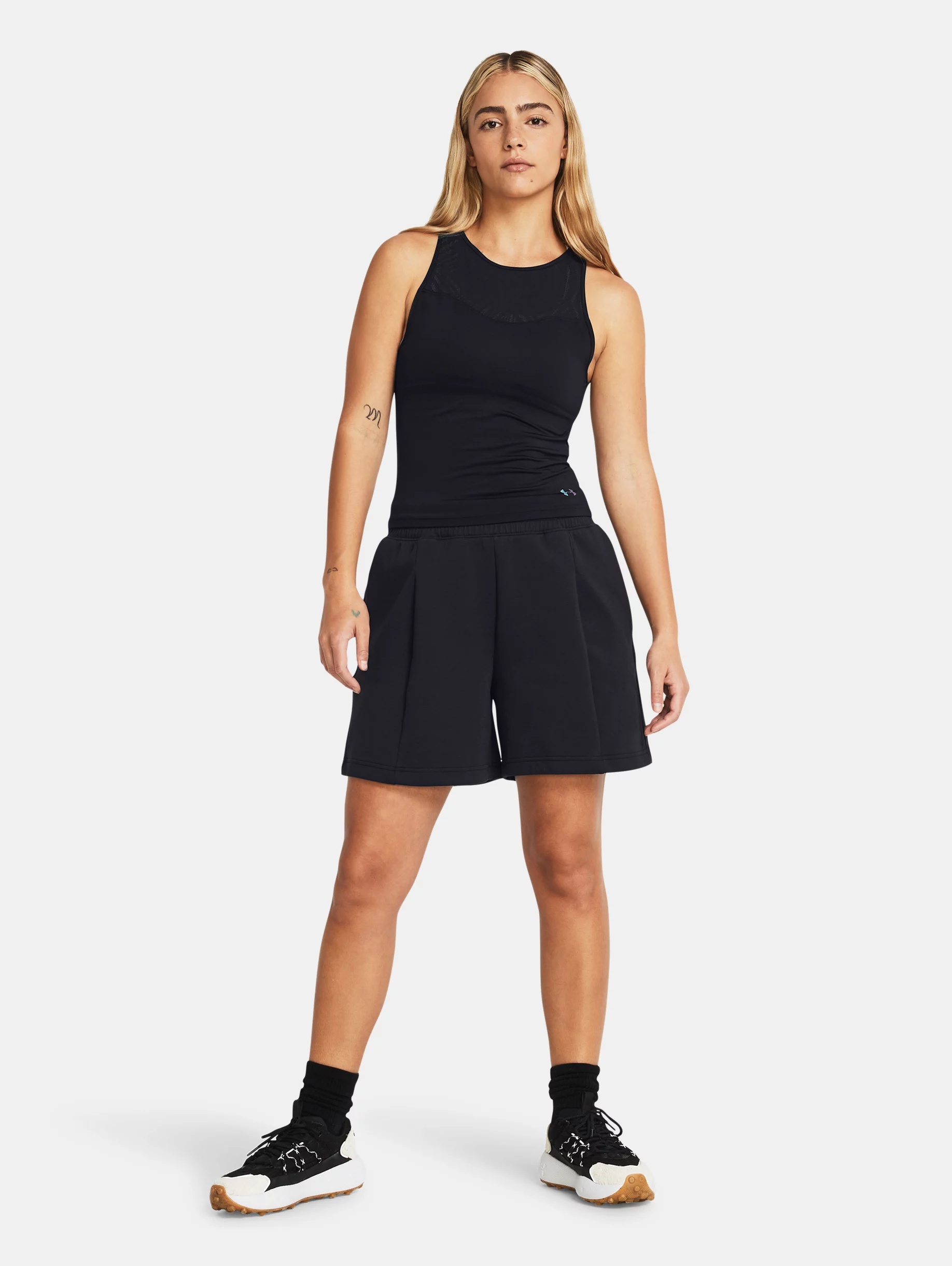 Women's UA Unstoppable Fleece Pleated Shorts - 5