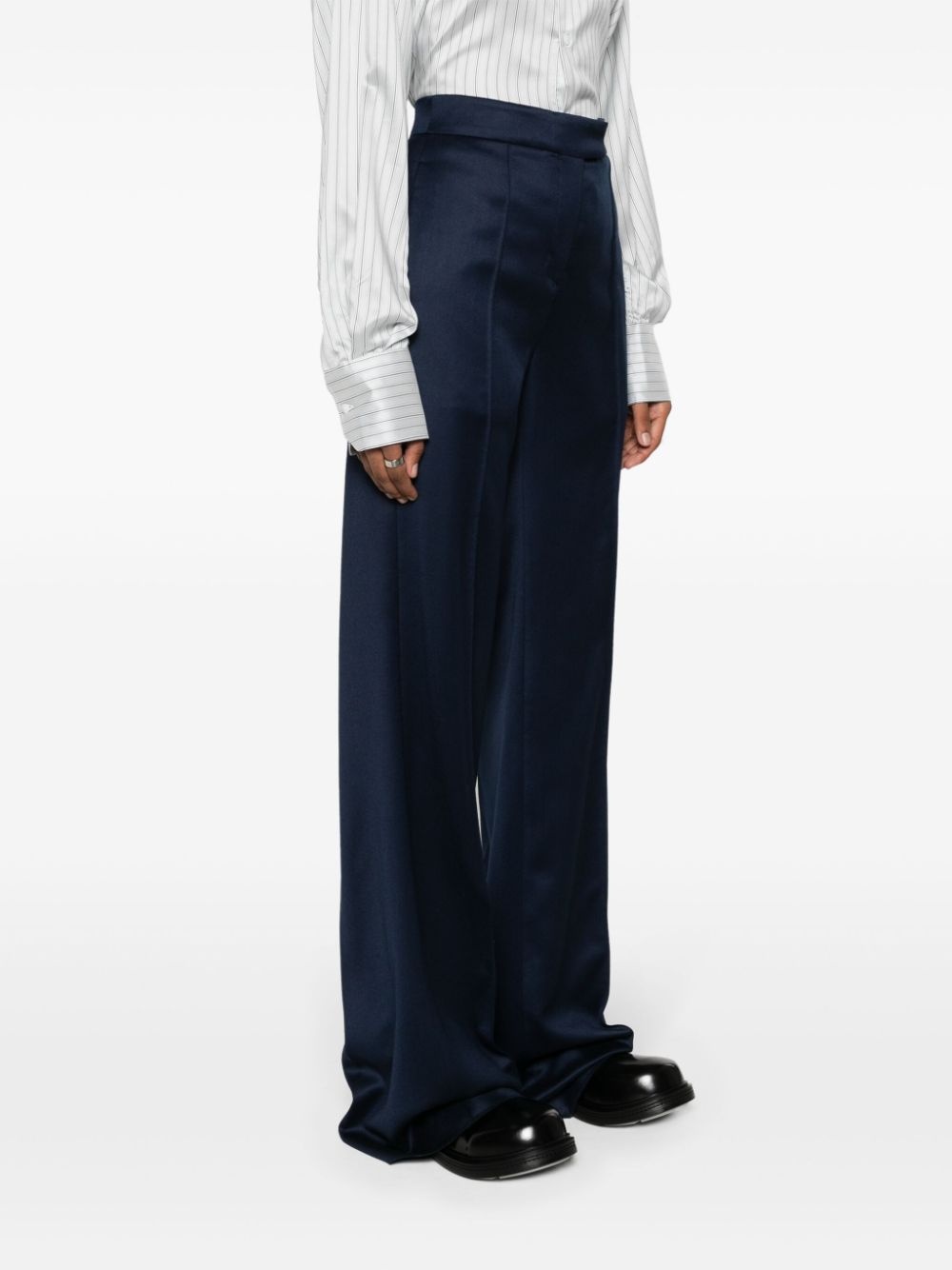flared wool trousers - 3