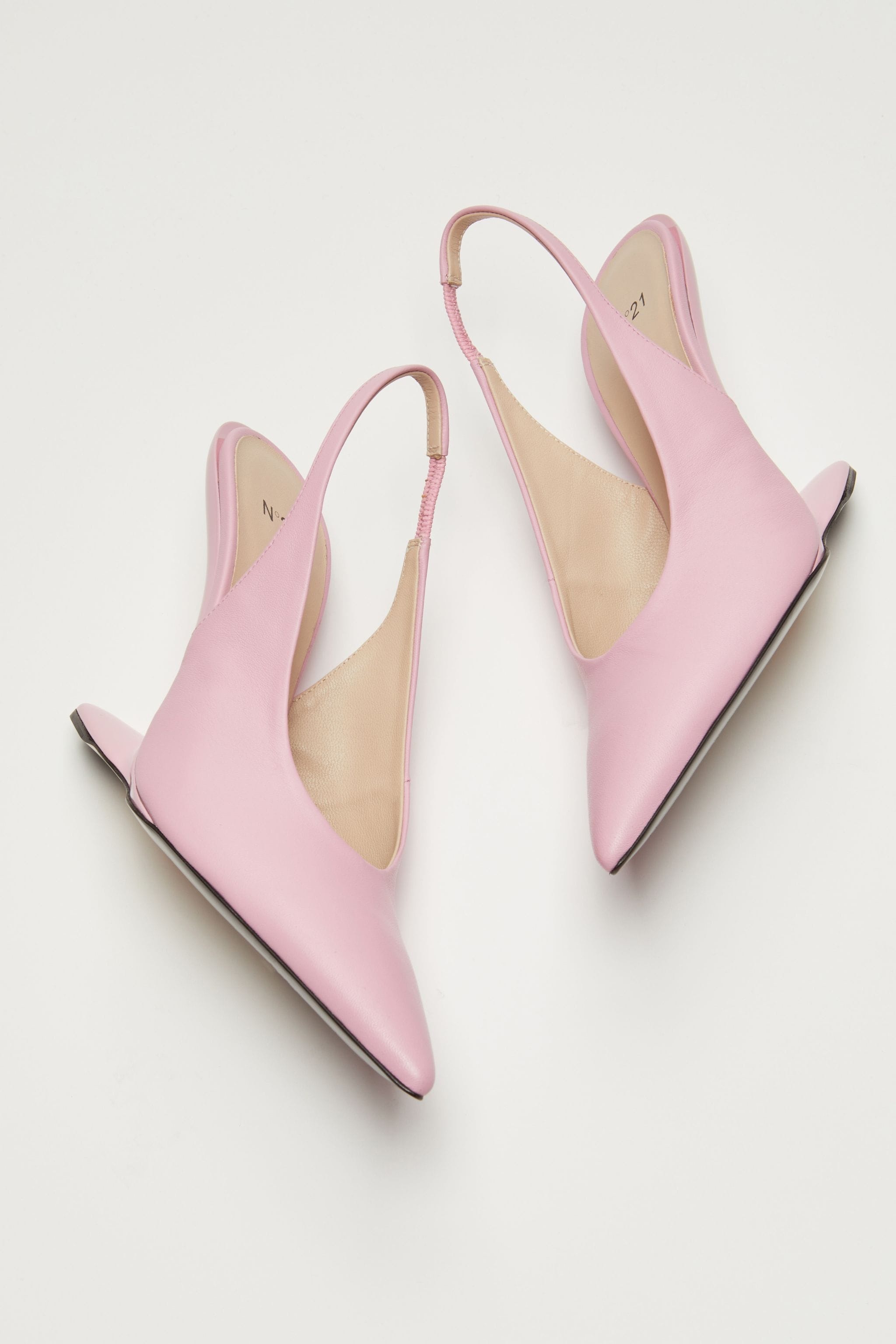SLINGBACK LEATHER PUMPS - 4