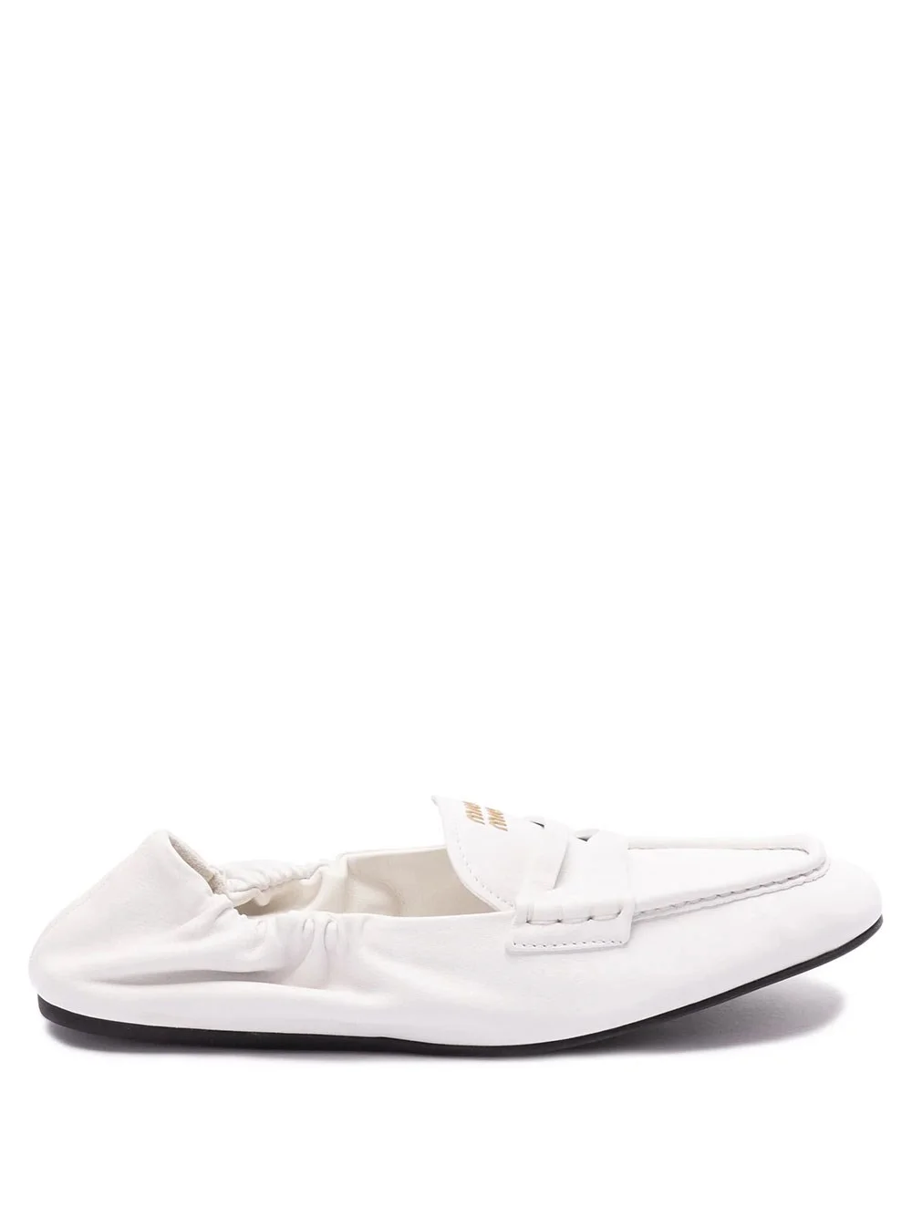 SUEDE RUCHED LOAFERS - 1