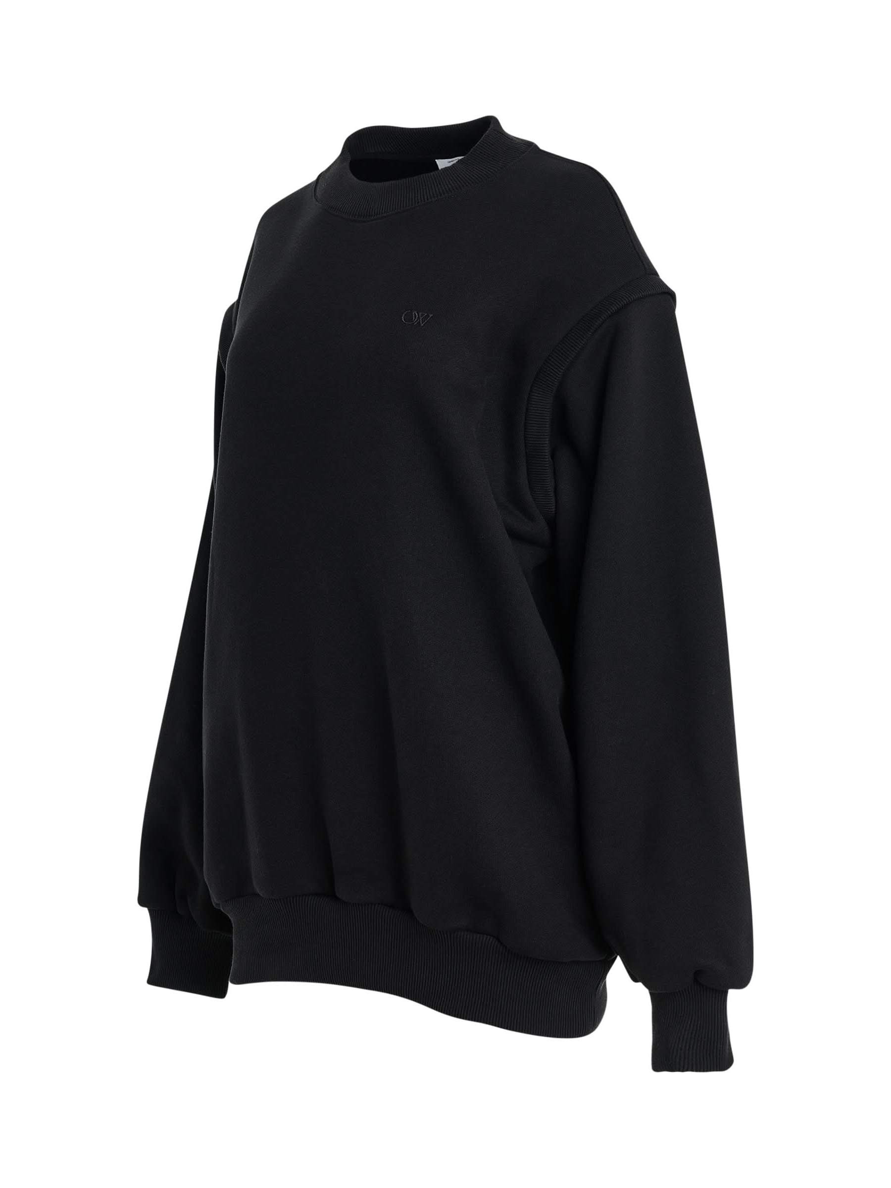 Small Arrow Bow Twist Sweatshirt in Black - 2