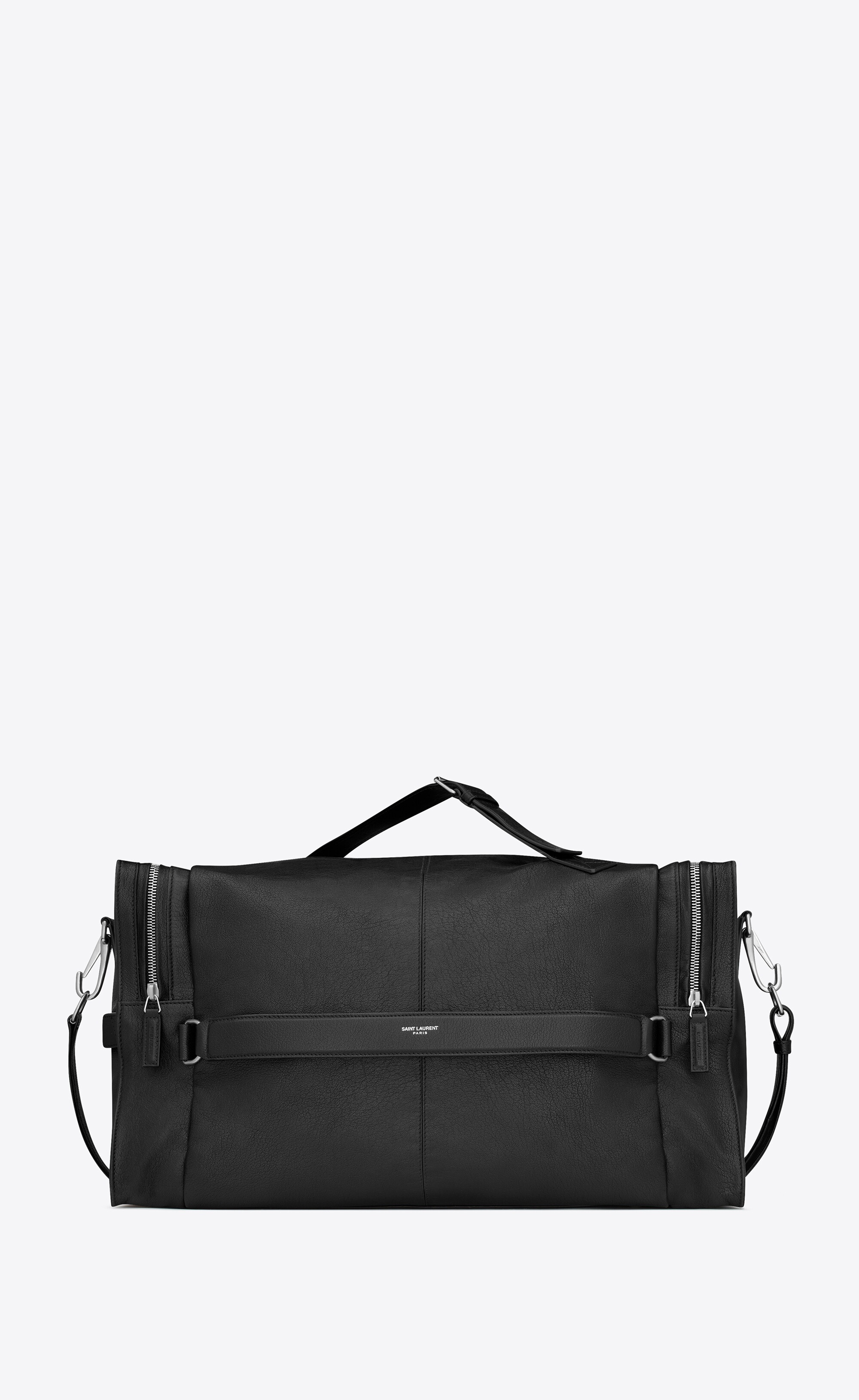 square duffle bag in smooth leather - 1