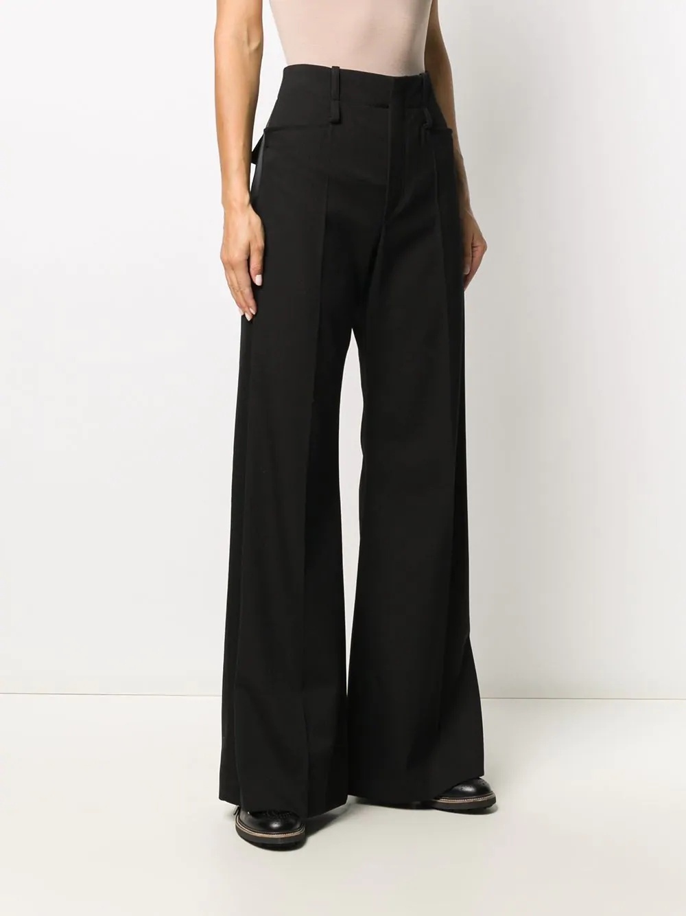 high-rise flared trousers - 3