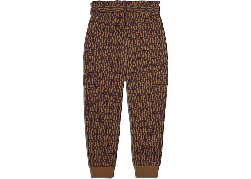 adidas adidas Ivy Park Monogram Zipper Pants Wild Brown/Night Red outlook