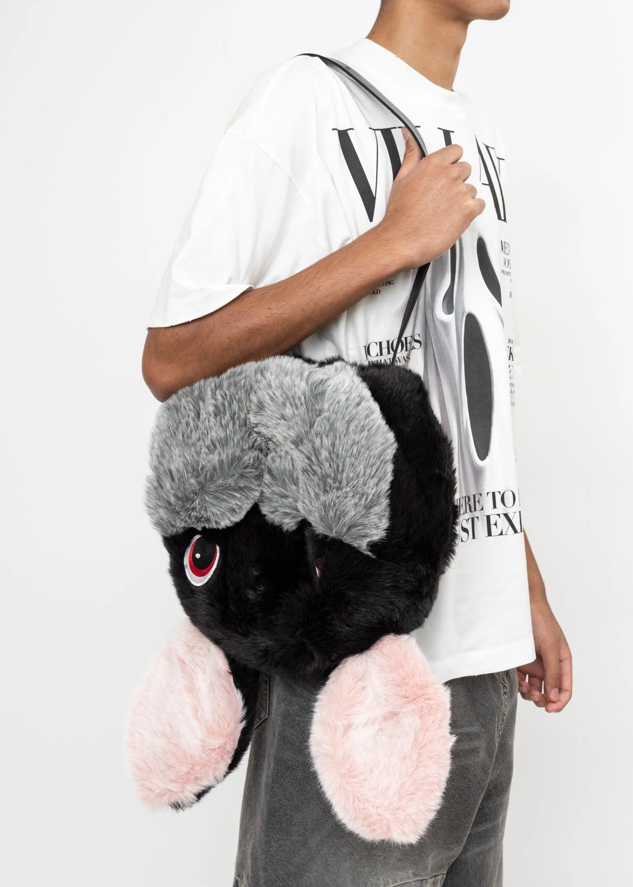 BLACK DOUBLET RABBIT HEAD BAG - 1