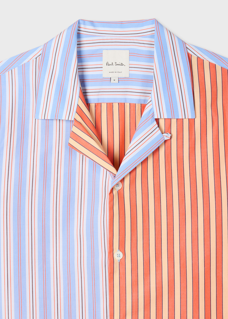 Paul Smith Blue and Orange Mix Up Bengal Stripe Shirt outlook