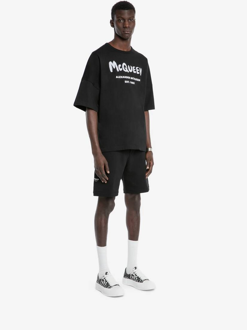 Mcqueen Graffiti T-shirt in Black/white 3