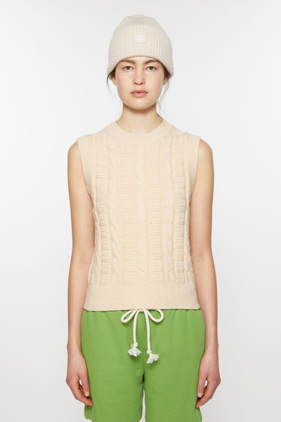 Acne Studios Cable wool sleeveless jumper - Oatmeal melange outlook
