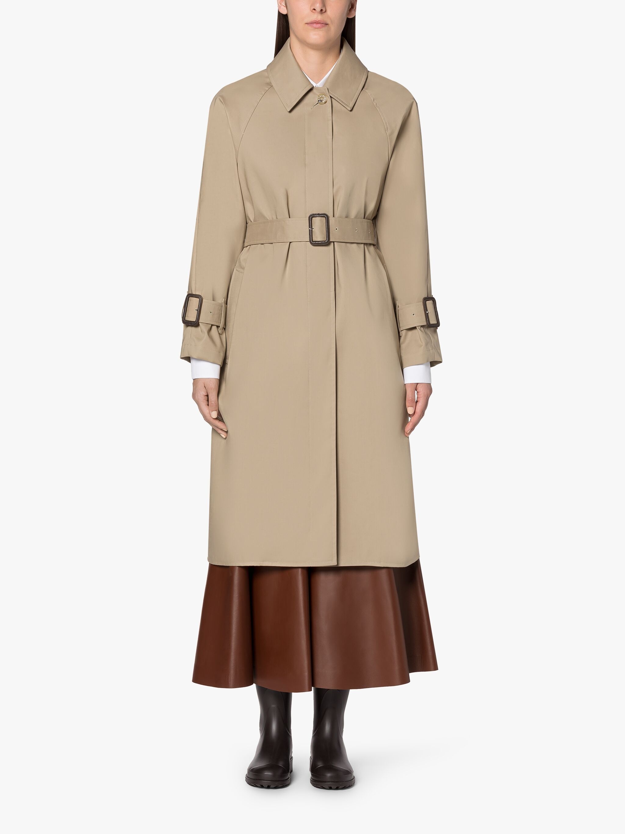 MAILI FAWN RAINTEC COTTON OVERCOAT - 3