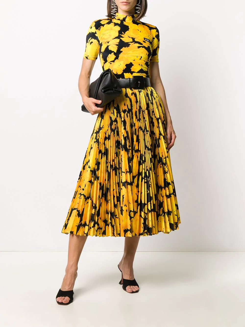 floral print pleated skirt  - 2