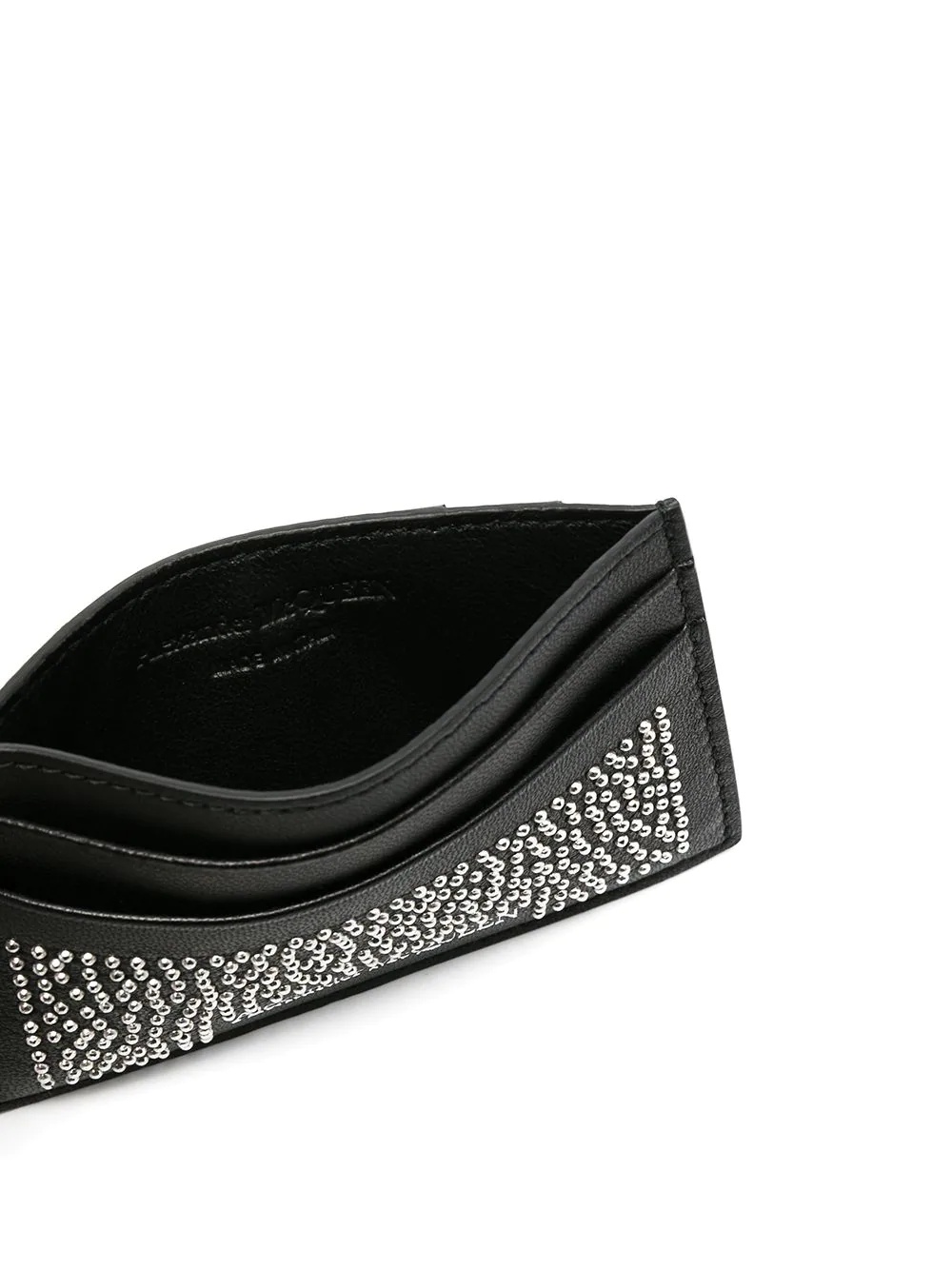 studded leather cardholder - 3