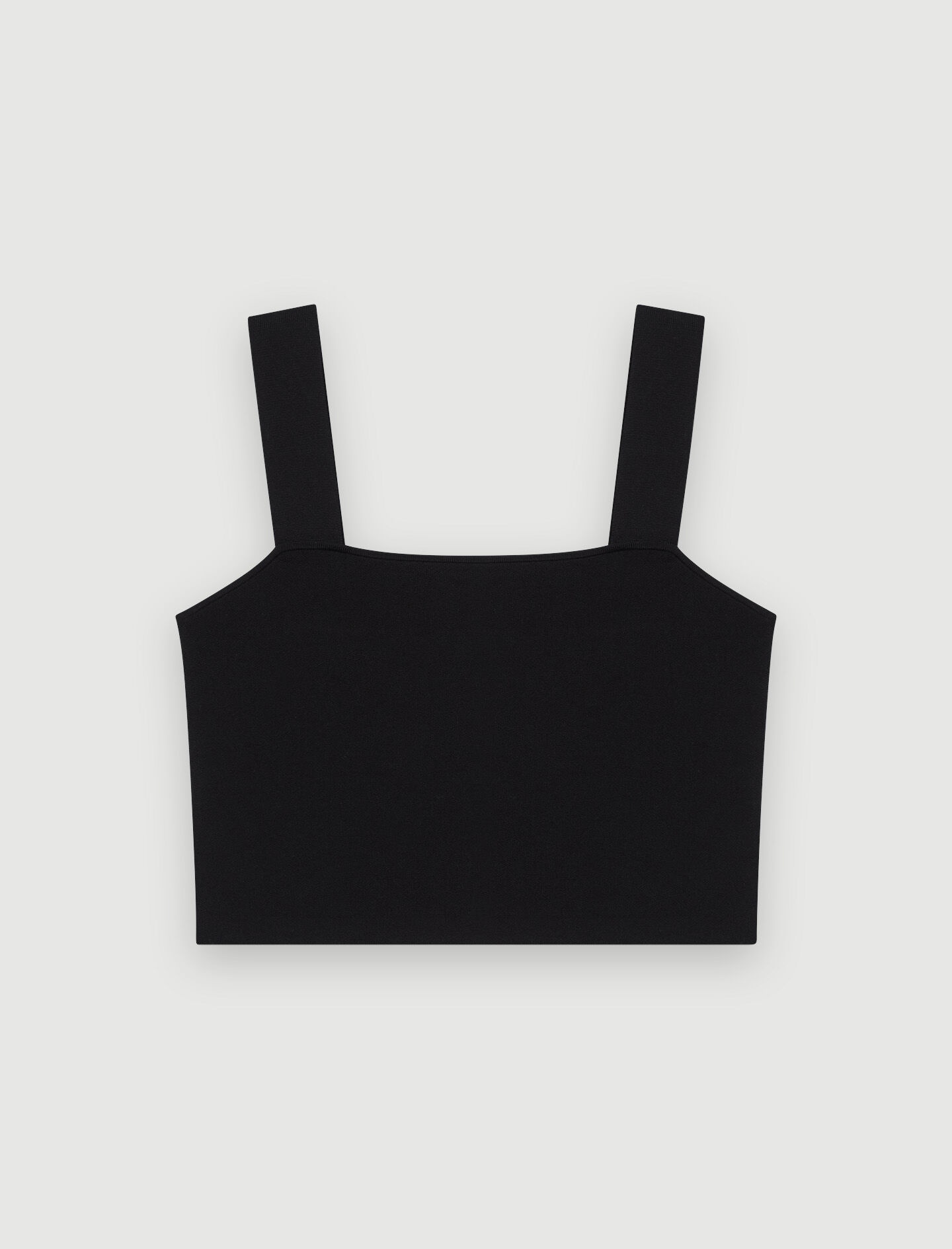 Knitted crop top with straps - 1