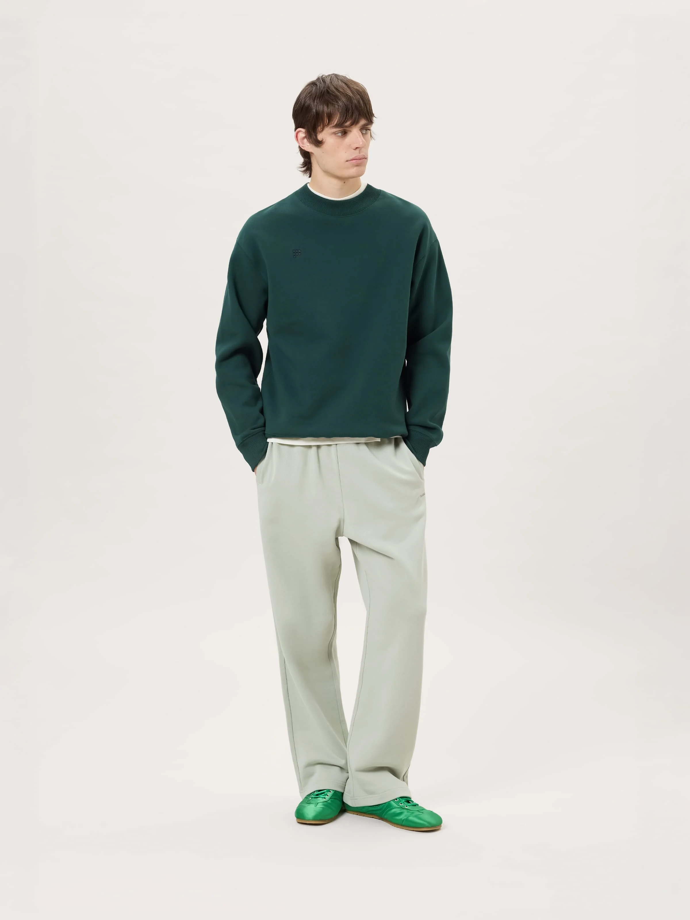 Mens Midweight Straight Leg Track Pants - Iron Fade - 1