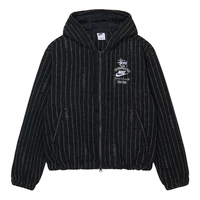 Nike x Stssy Striped Wool Jacket (Asia Sizing) 'Black' DR4413-010 - 1