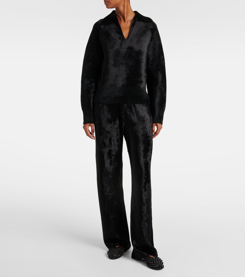 Alaïa Wool-blend polo sweater outlook
