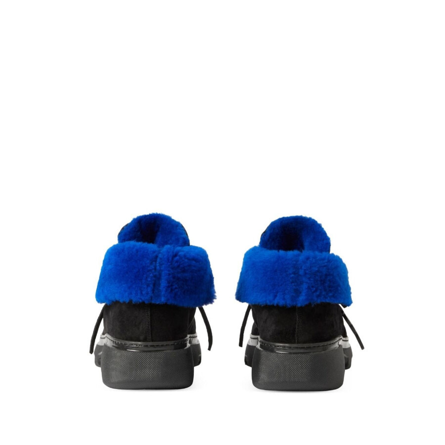 Burberry Suede and Shearling Creeper Boots - 3