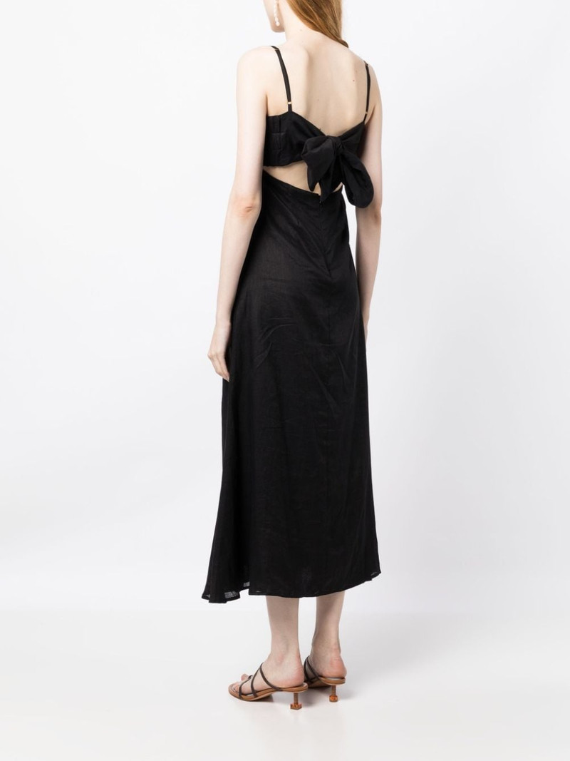 square-neck linen midi dress 4