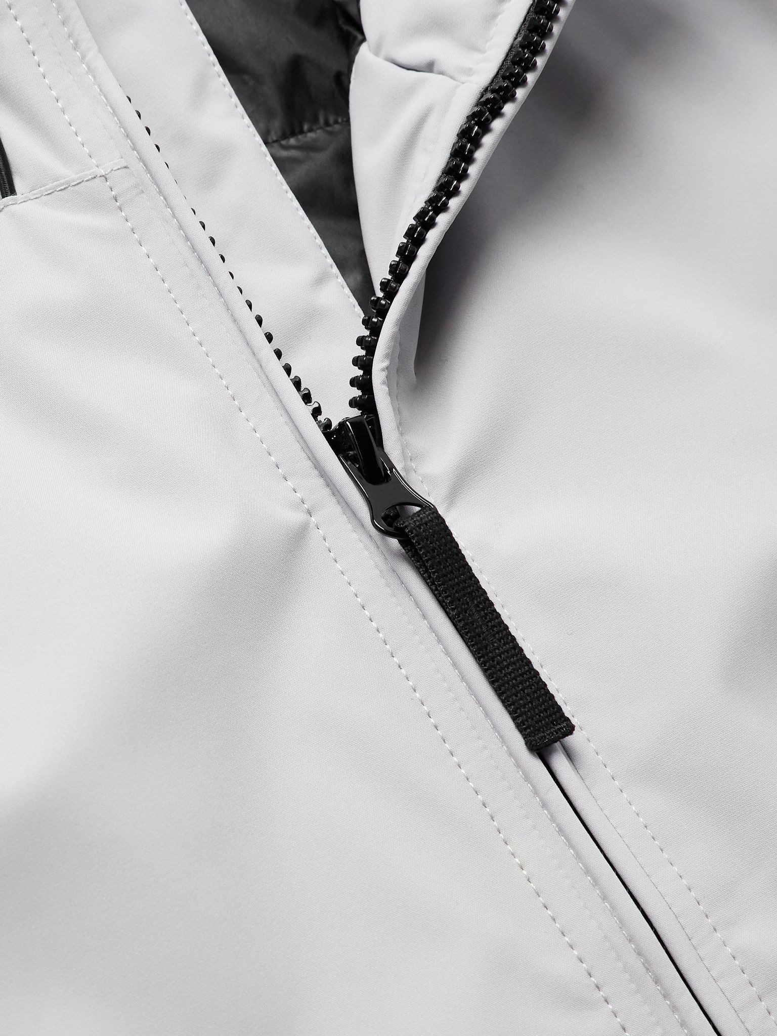 Logo-Appliquéd Padded Shell-R_e.dye® Hooded Jacket Gray - 5
