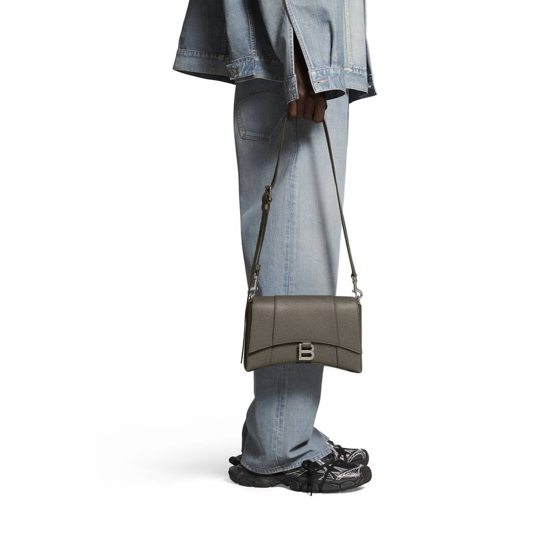 BALENCIAGA Men's Downtown Men Xs Crossbody Bag  in Kaki outlook