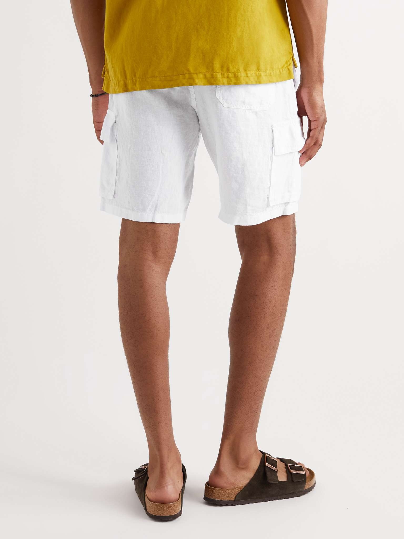 Baie Linen Drawstring Cargo Shorts - 4