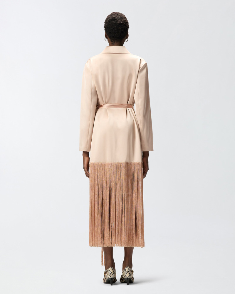 SATIN TRENCH COAT WITH FRINGING 5