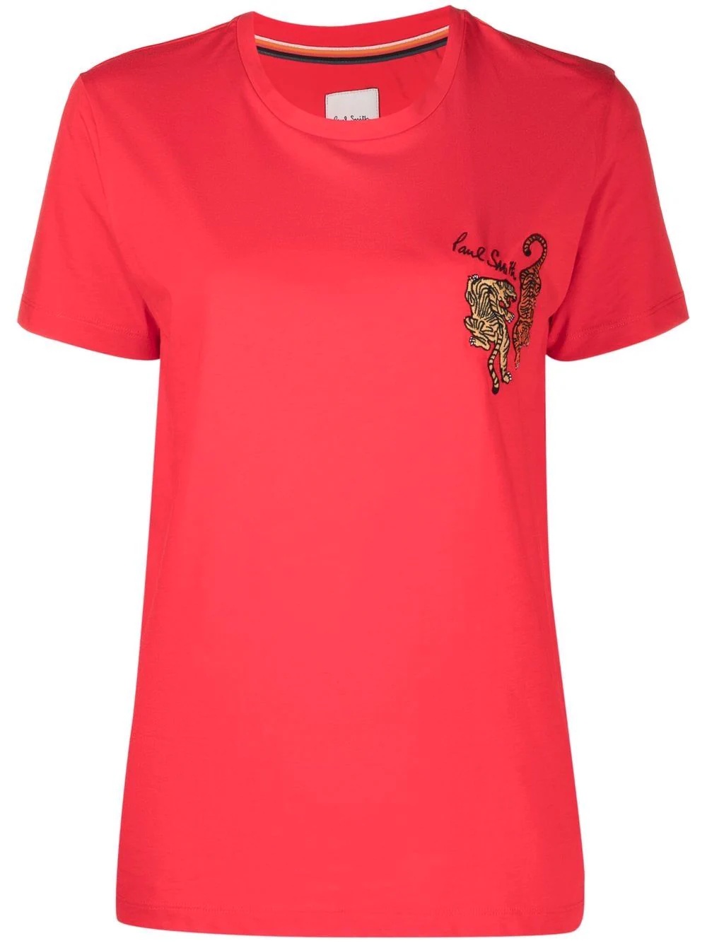 tiger embroidery T-shirt - 1