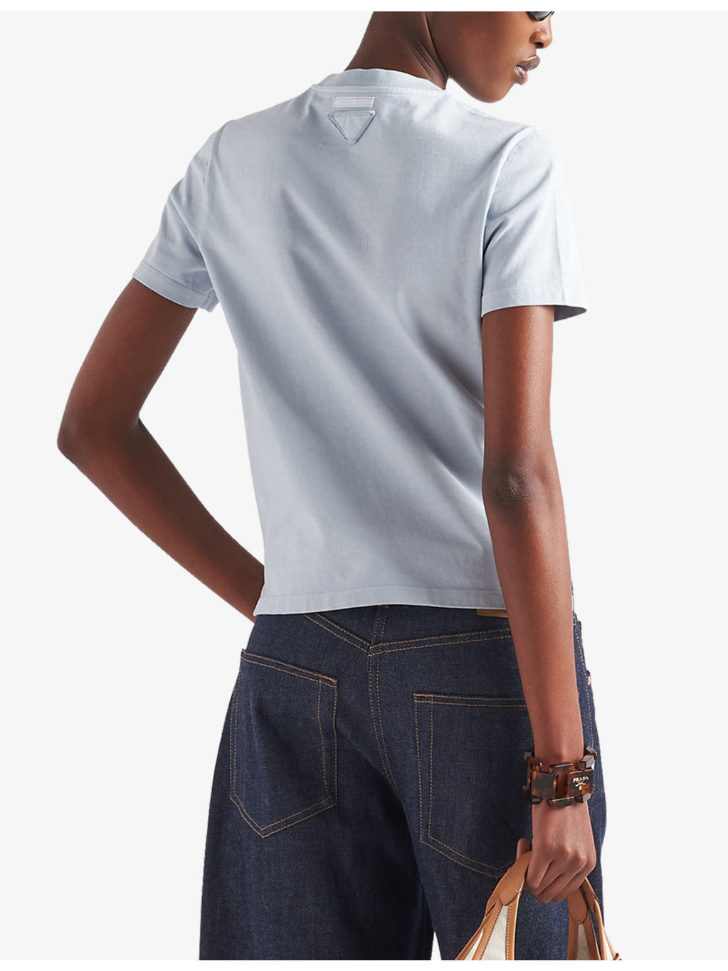 Brand-patch crewneck cotton-jersey T-shirt - 4
