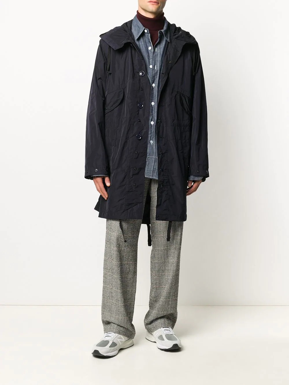 oversized hooded raincoat - 2