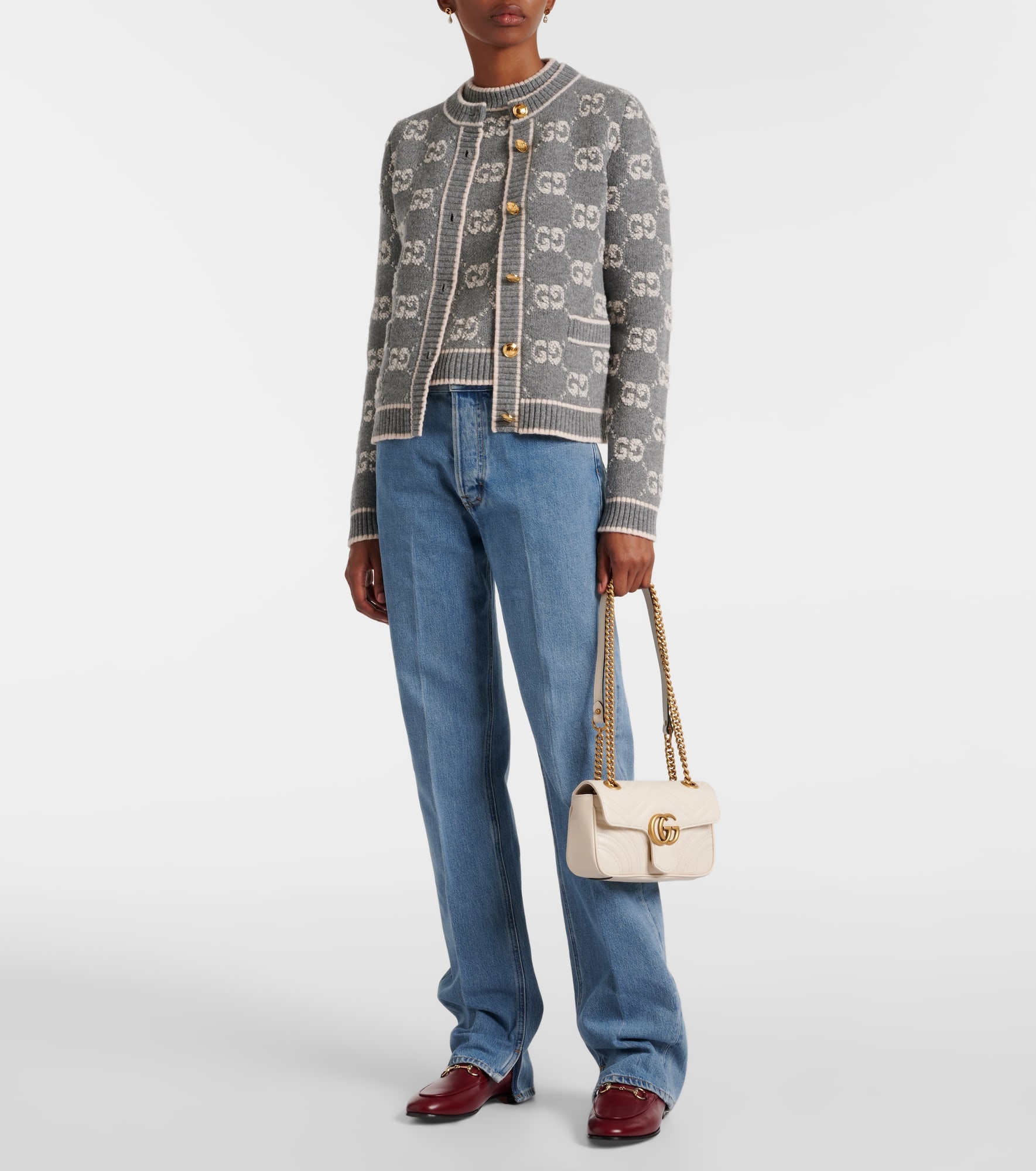 GG jacquard wool top - 2