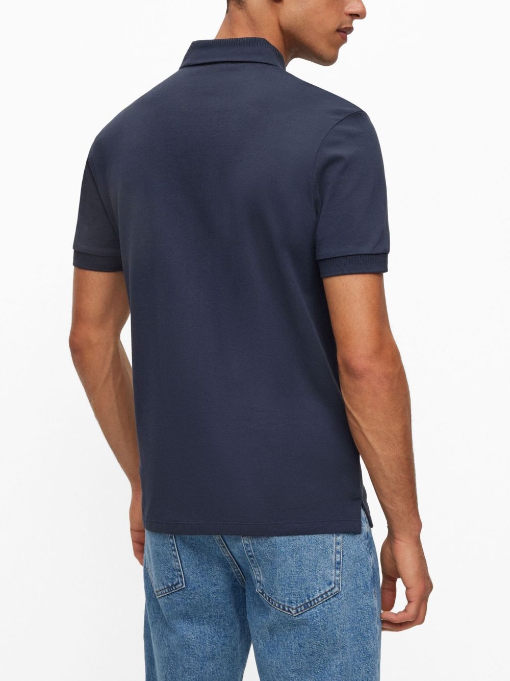 logo-patch cotton piqué polo shirt - 4