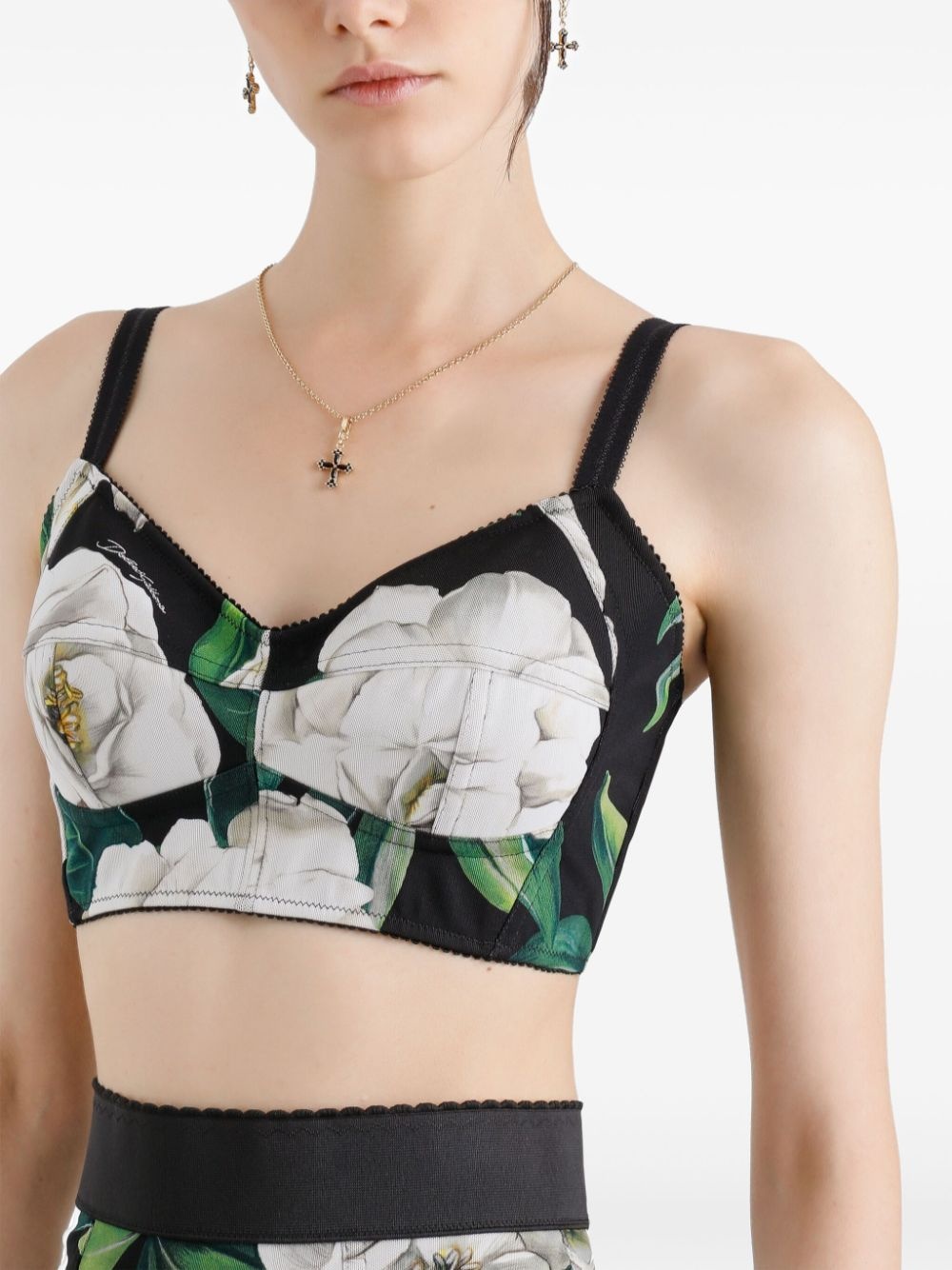 printed bustier top - 5