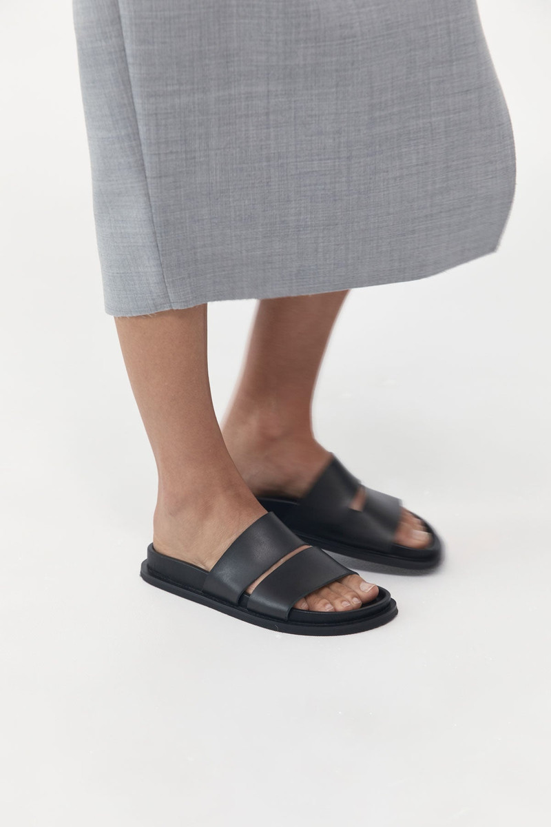 ST. AGNI Cut Out Slide - Black outlook