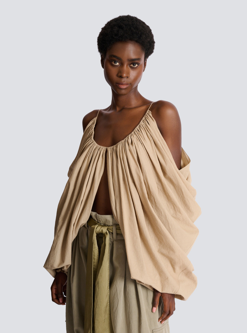 Strappy cotton blouse 6