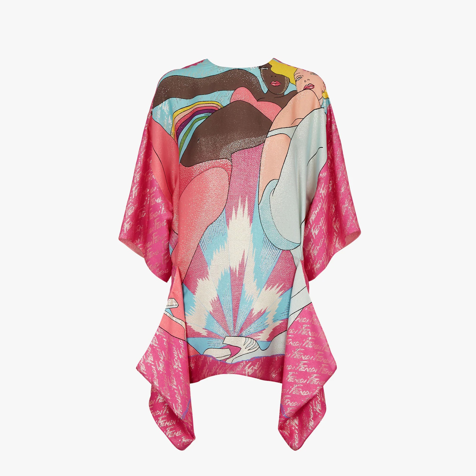Multicolor silk dress - 1
