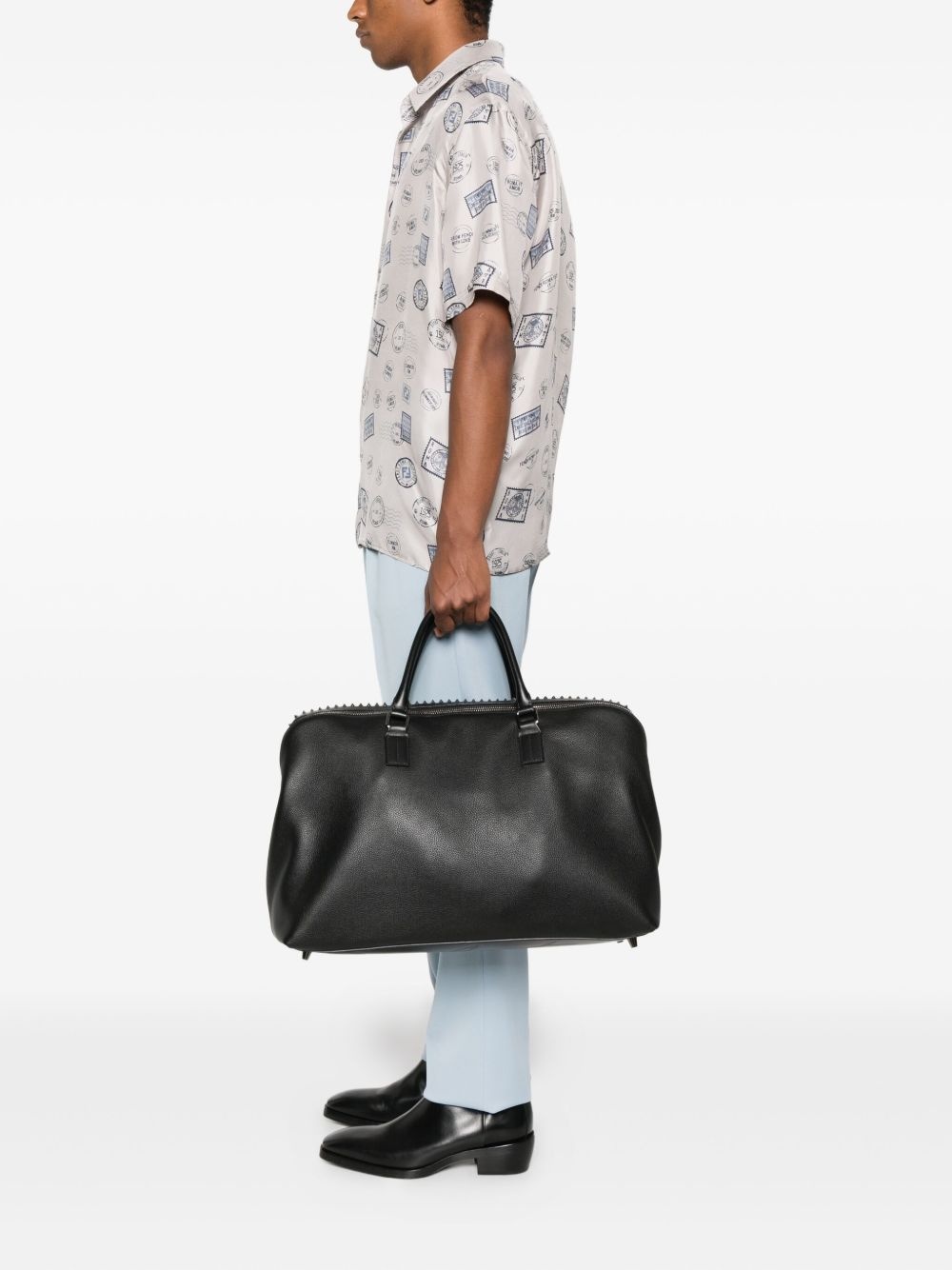 studded leather tote bag - 2