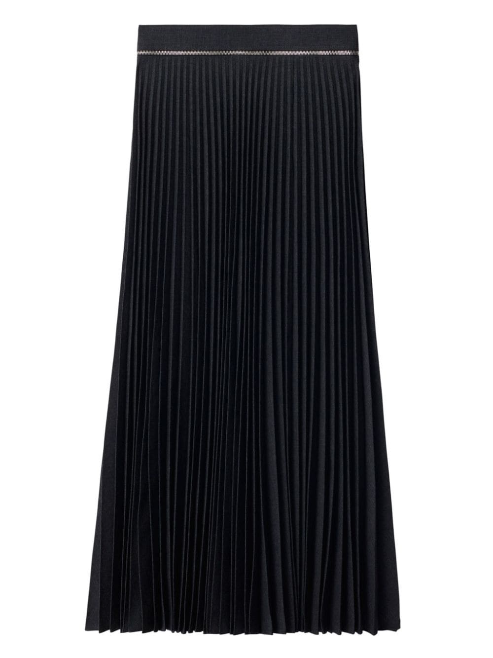 pleated stretch wool skirt - 5