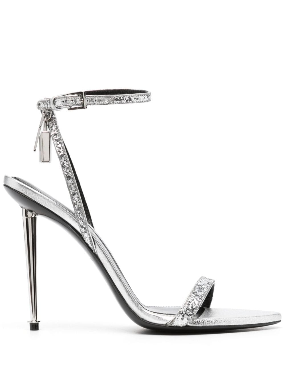 Padlock 110mm crystal-embellished sandals - 1
