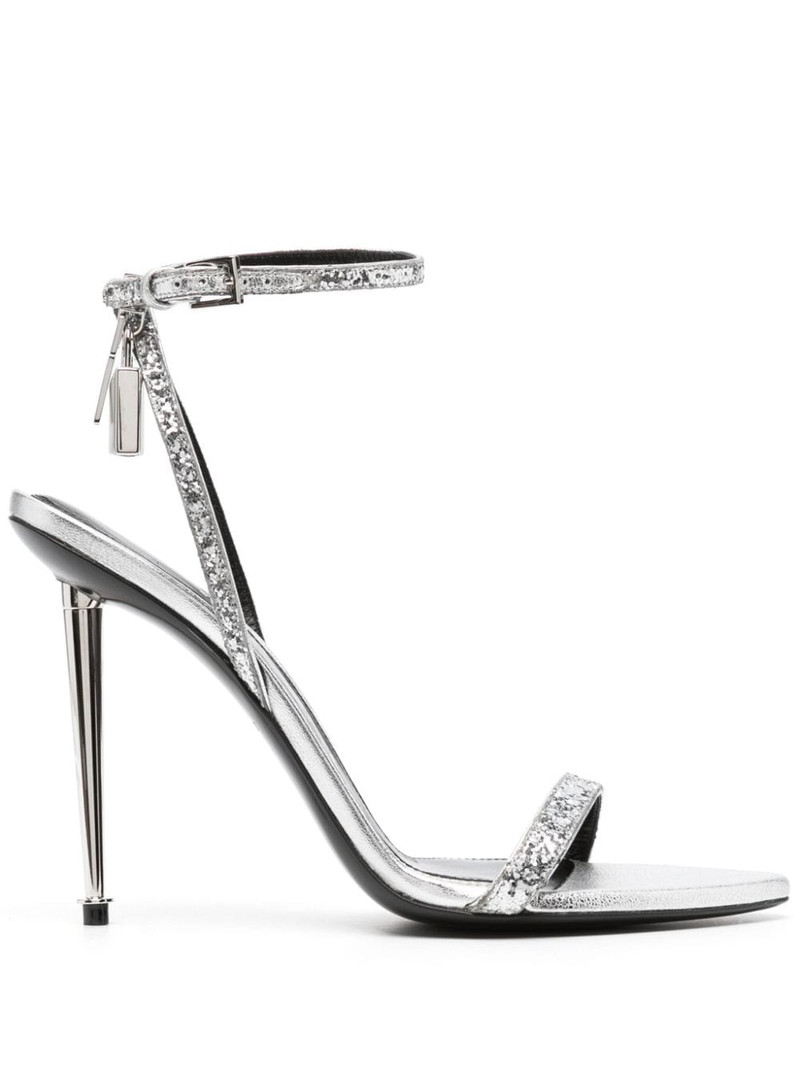 Padlock 110mm crystal-embellished sandals 1