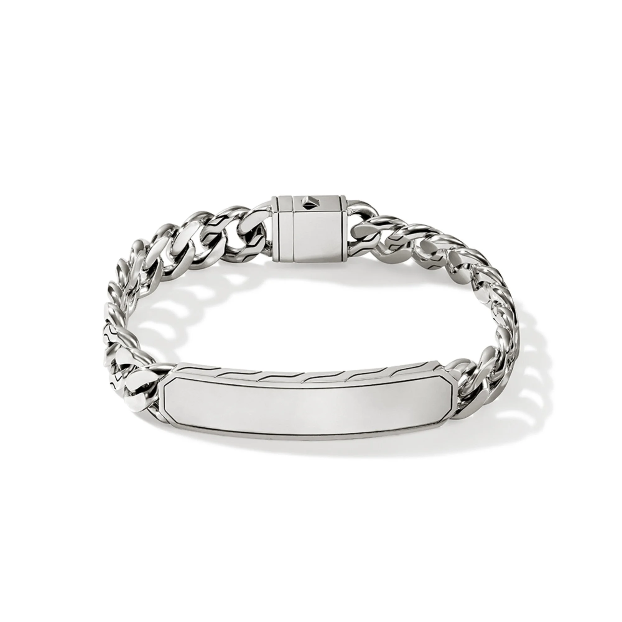 ID Curb Bracelet, Sterling Silver, 11MM - 1