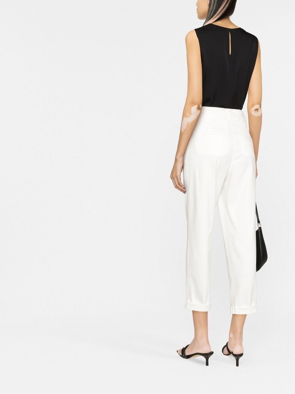 sleeveless silk vest top - 4