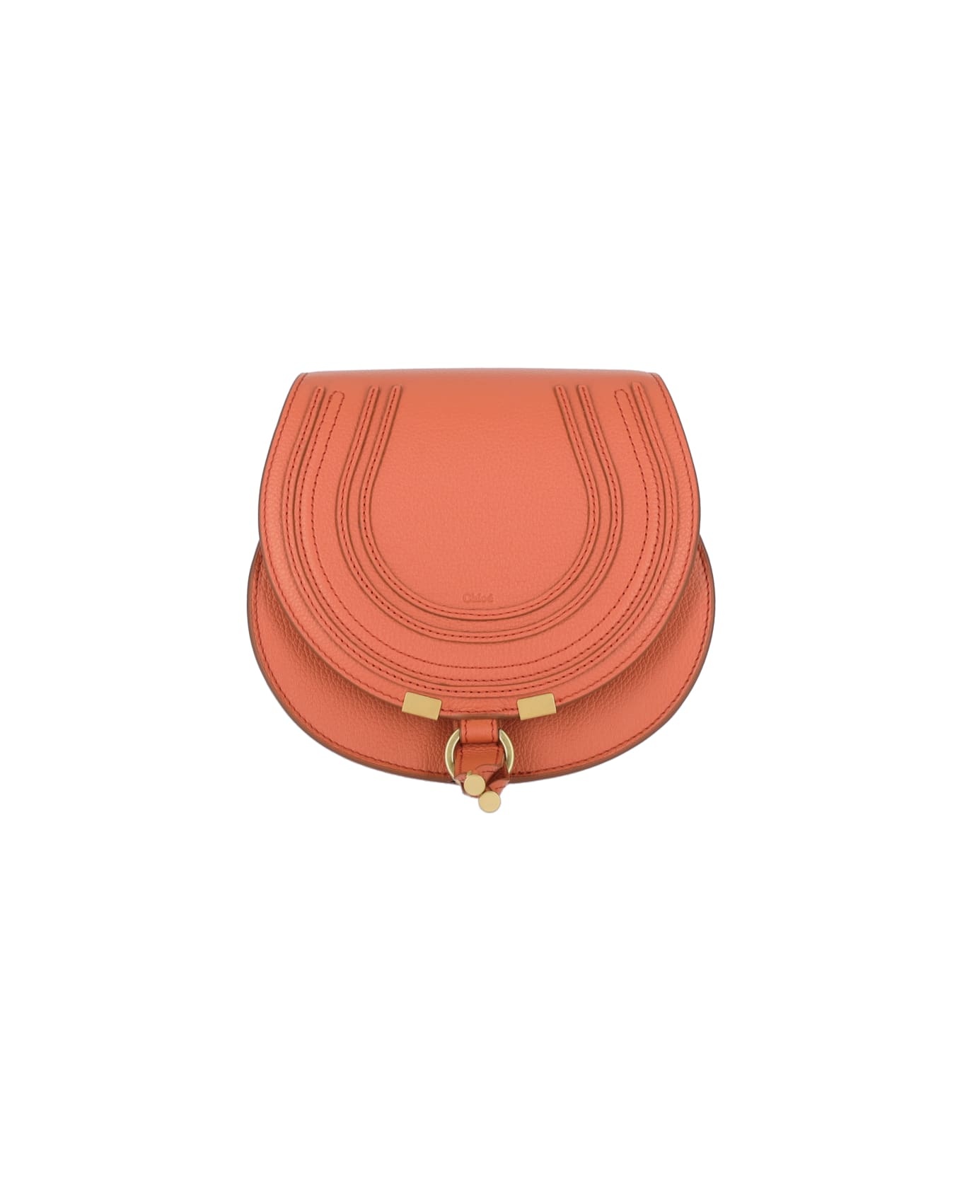 Mercie Shoulder Bag In Orange Leather - 1