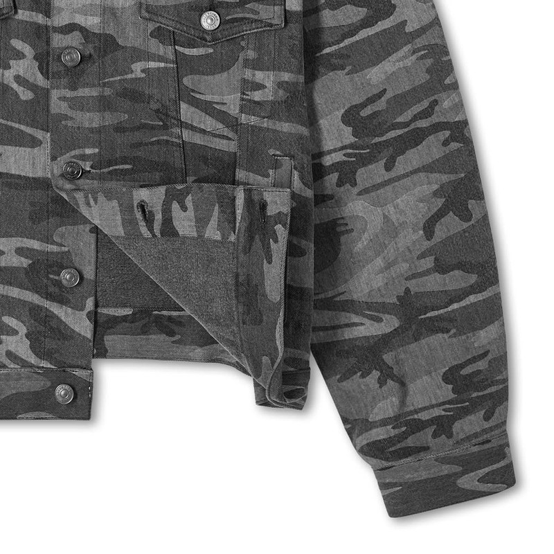 BALENCIAGA Balenciaga Large Camo Print Denim Jacket outlook